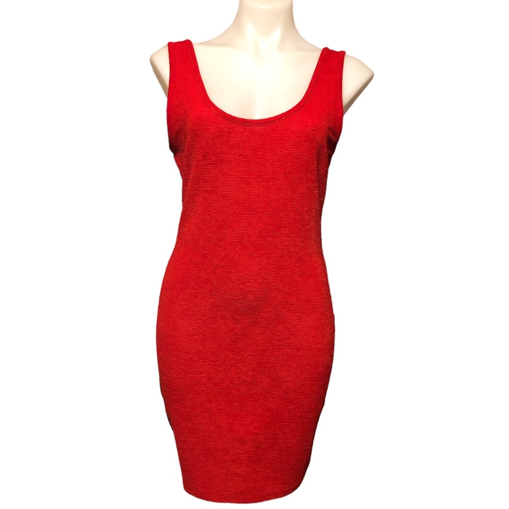 Large women red dress